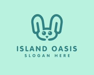 Cute Rabbit Stuffed Toy logo design