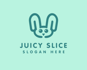 Cute Rabbit Stuffed Toy logo design