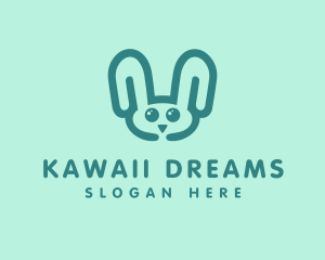 Cute Rabbit Stuffed Toy logo design