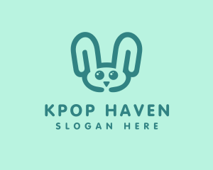 Cute Rabbit Stuffed Toy logo design