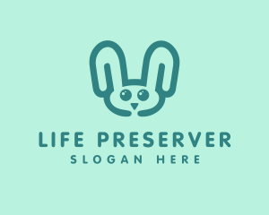 Cute Rabbit Stuffed Toy logo design