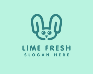 Cute Rabbit Stuffed Toy logo design