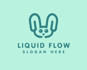 Cute Rabbit Stuffed Toy logo design