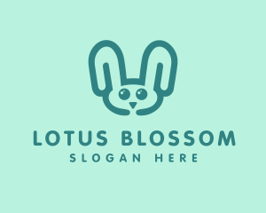 Cute Rabbit Stuffed Toy logo design