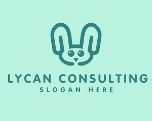 Cute Rabbit Stuffed Toy logo design