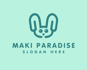 Cute Rabbit Stuffed Toy logo design