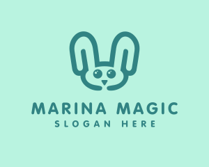 Cute Rabbit Stuffed Toy logo design