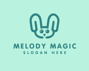 Cute Rabbit Stuffed Toy logo design