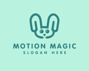 Cute Rabbit Stuffed Toy logo design