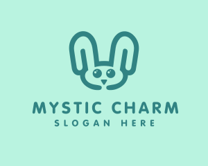 Cute Rabbit Stuffed Toy logo design