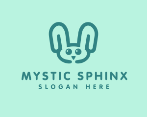 Cute Rabbit Stuffed Toy logo design