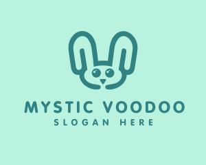 Cute Rabbit Stuffed Toy logo design