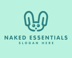 Cute Rabbit Stuffed Toy logo design