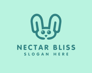 Cute Rabbit Stuffed Toy logo design