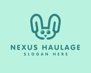 Cute Rabbit Stuffed Toy logo design