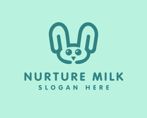 Cute Rabbit Stuffed Toy logo design