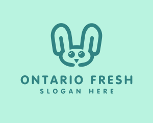 Cute Rabbit Stuffed Toy logo design