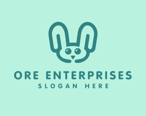 Cute Rabbit Stuffed Toy logo design