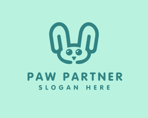 Cute Rabbit Stuffed Toy logo design