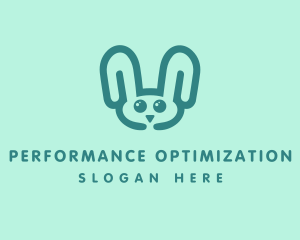 Cute Rabbit Stuffed Toy logo design