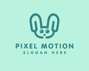 Cute Rabbit Stuffed Toy logo design