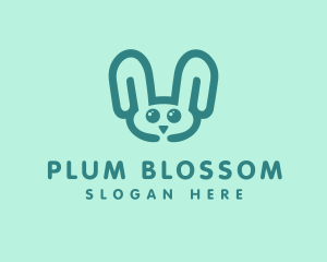 Cute Rabbit Stuffed Toy logo design