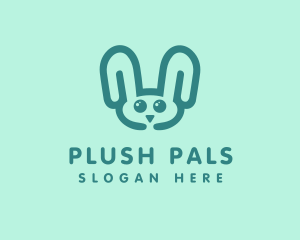 Cute Rabbit Stuffed Toy logo design