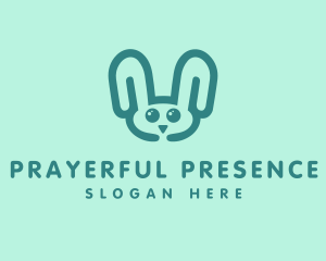 Cute Rabbit Stuffed Toy logo design