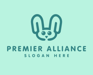 Cute Rabbit Stuffed Toy logo design