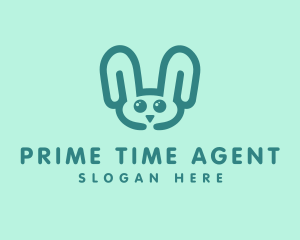 Cute Rabbit Stuffed Toy logo design