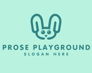 Cute Rabbit Stuffed Toy logo design