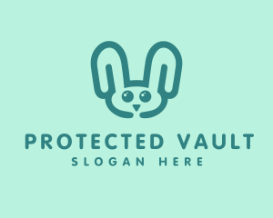 Cute Rabbit Stuffed Toy logo design