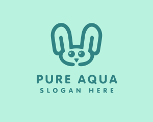 Cute Rabbit Stuffed Toy logo design