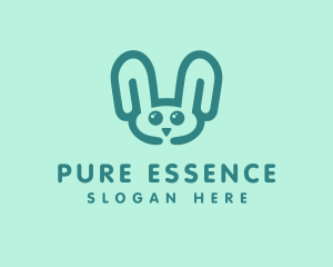 Cute Rabbit Stuffed Toy logo design