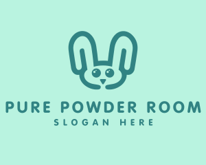 Cute Rabbit Stuffed Toy logo design