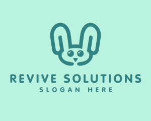 Cute Rabbit Stuffed Toy logo design