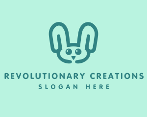 Cute Rabbit Stuffed Toy logo design