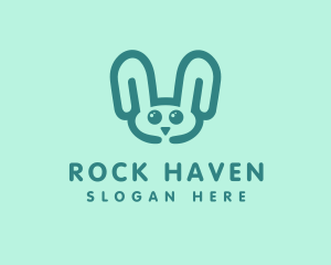 Cute Rabbit Stuffed Toy logo design