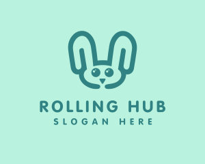 Cute Rabbit Stuffed Toy logo design