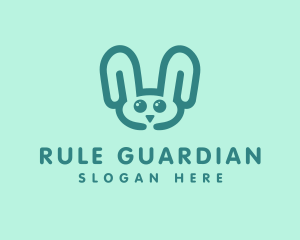 Cute Rabbit Stuffed Toy logo design