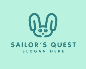 Cute Rabbit Stuffed Toy logo design