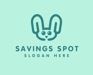 Cute Rabbit Stuffed Toy logo design