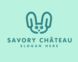 Cute Rabbit Stuffed Toy logo design