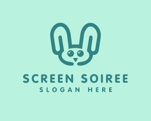 Cute Rabbit Stuffed Toy logo design