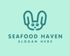 Cute Rabbit Stuffed Toy logo design