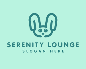 Cute Rabbit Stuffed Toy logo design