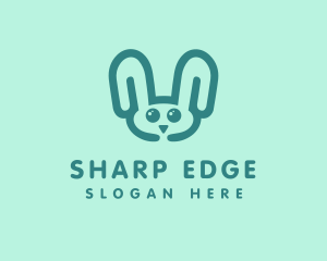 Cute Rabbit Stuffed Toy logo design