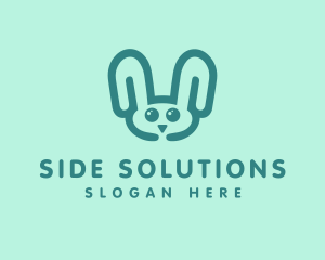 Cute Rabbit Stuffed Toy logo design