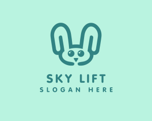 Cute Rabbit Stuffed Toy logo design