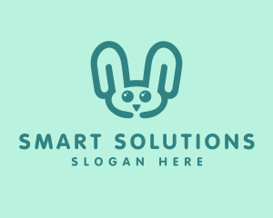 Cute Rabbit Stuffed Toy logo design